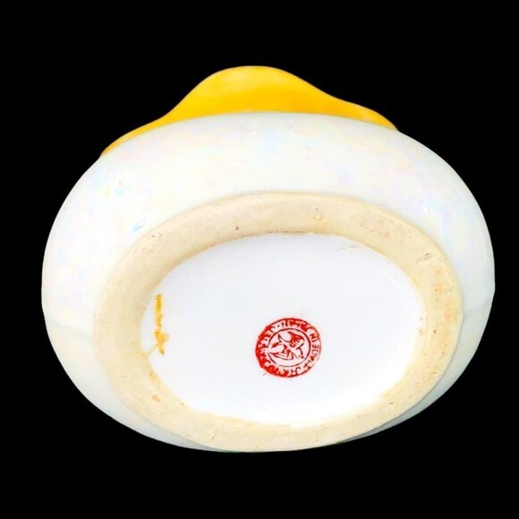 Vintage Art Pottery Vase Japan Hand Painted Luster Ware vase Bird Flowers 5”T 4W - Picture 7 of 8